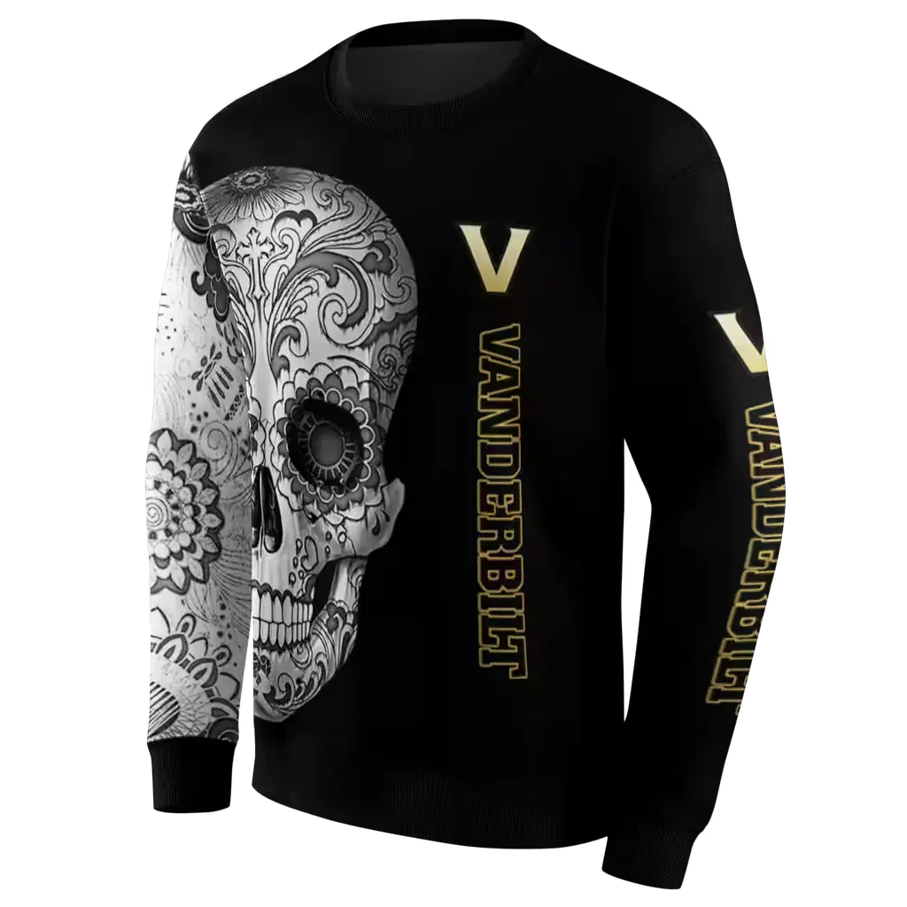 vanderbilt commodores sugar skull black hoodie new arrival vanderbilt commodores sugar skull black hoodie new arrival