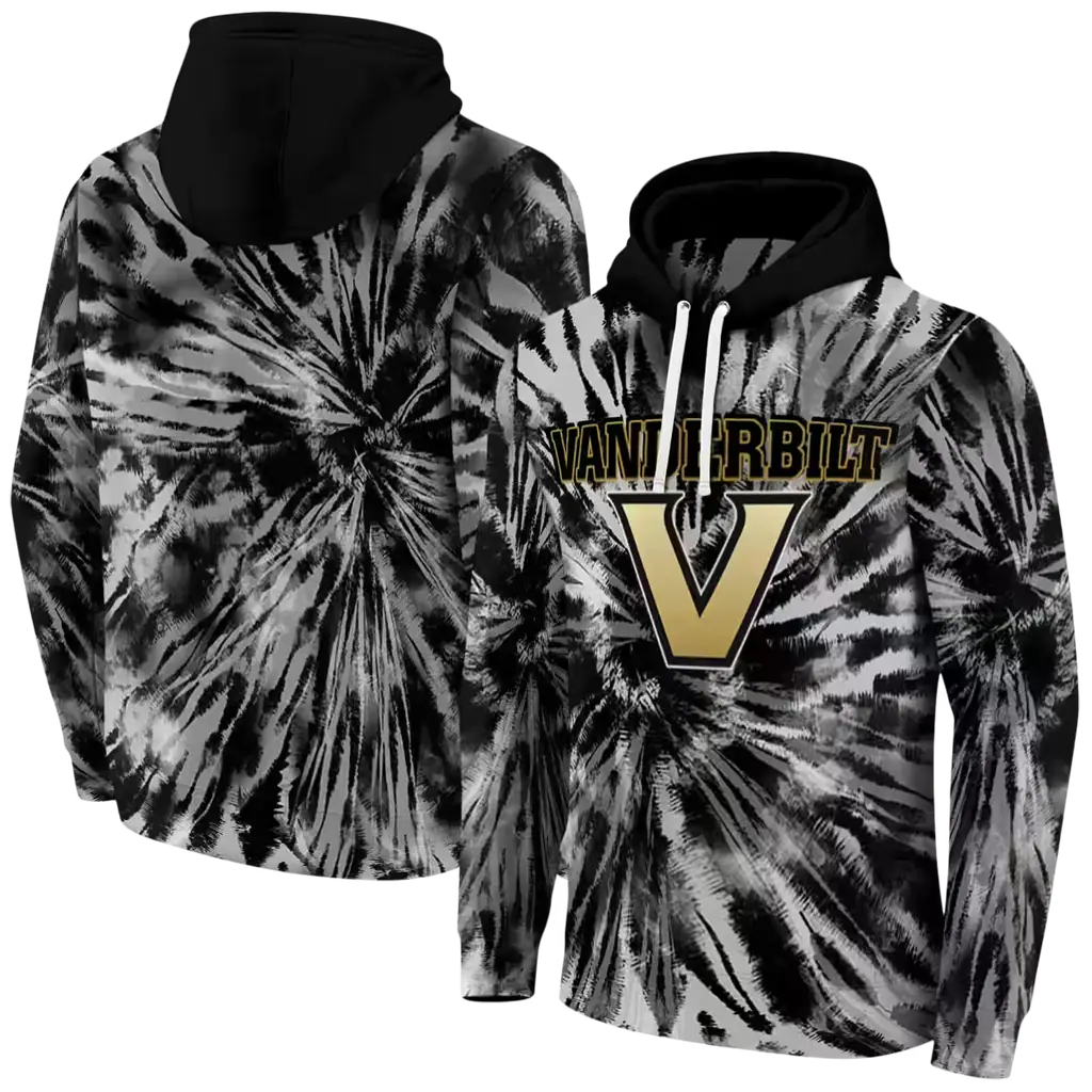 vanderbilt commodores tie dye pattern black hoodie fashion forward vanderbilt commodores tie dye pattern black hoodie fashion forward