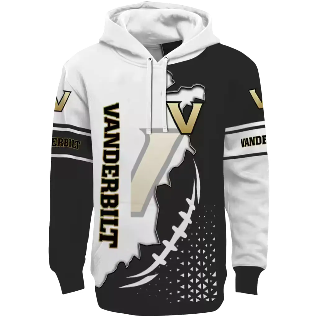 vanderbilt commodores triangular pattern black white hoodie best selling vanderbilt commodores triangular pattern black white hoodie best selling