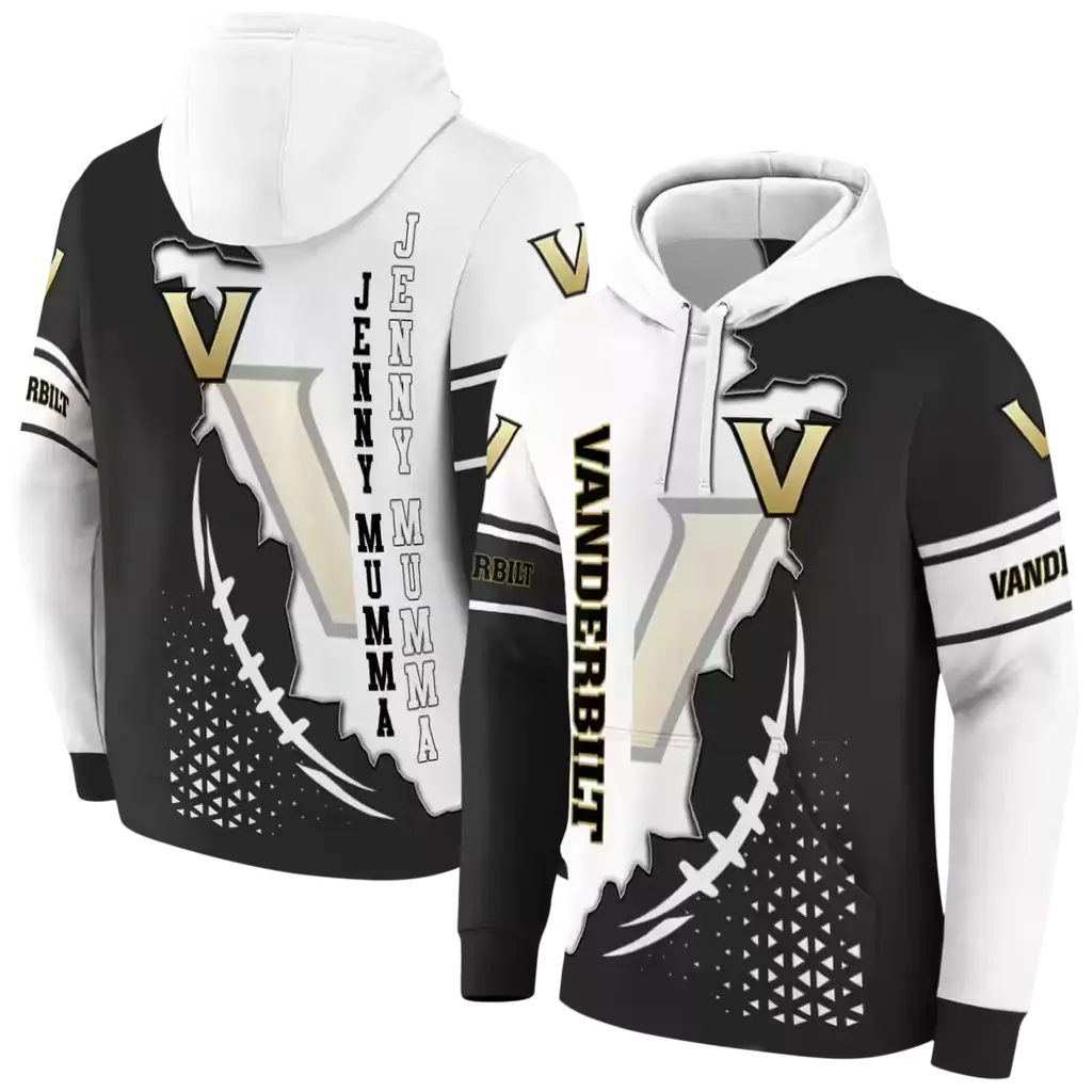 vanderbilt commodores triangular pattern black white hoodie fashion forward vanderbilt commodores triangular pattern black white hoodie fashion forward