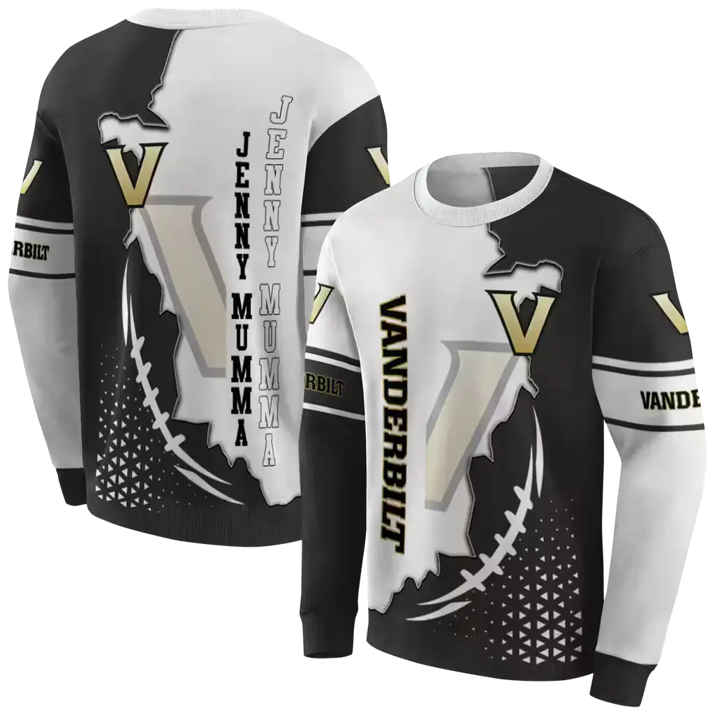 vanderbilt commodores triangular pattern black white hoodie premium grade vanderbilt commodores triangular pattern black white hoodie premium grade