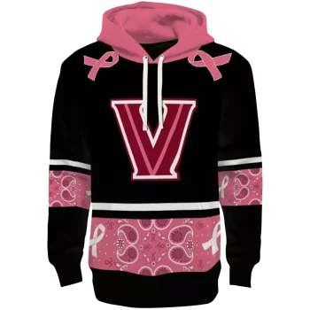 villanova wildcats awareness ribbon black pink hoodie best selling