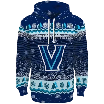 villanova wildcats christmas trees navy hoodie best selling