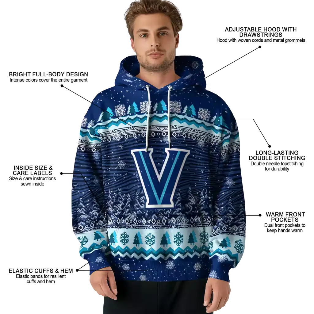 villanova wildcats christmas trees navy hoodie latest model villanova wildcats christmas trees navy hoodie latest model