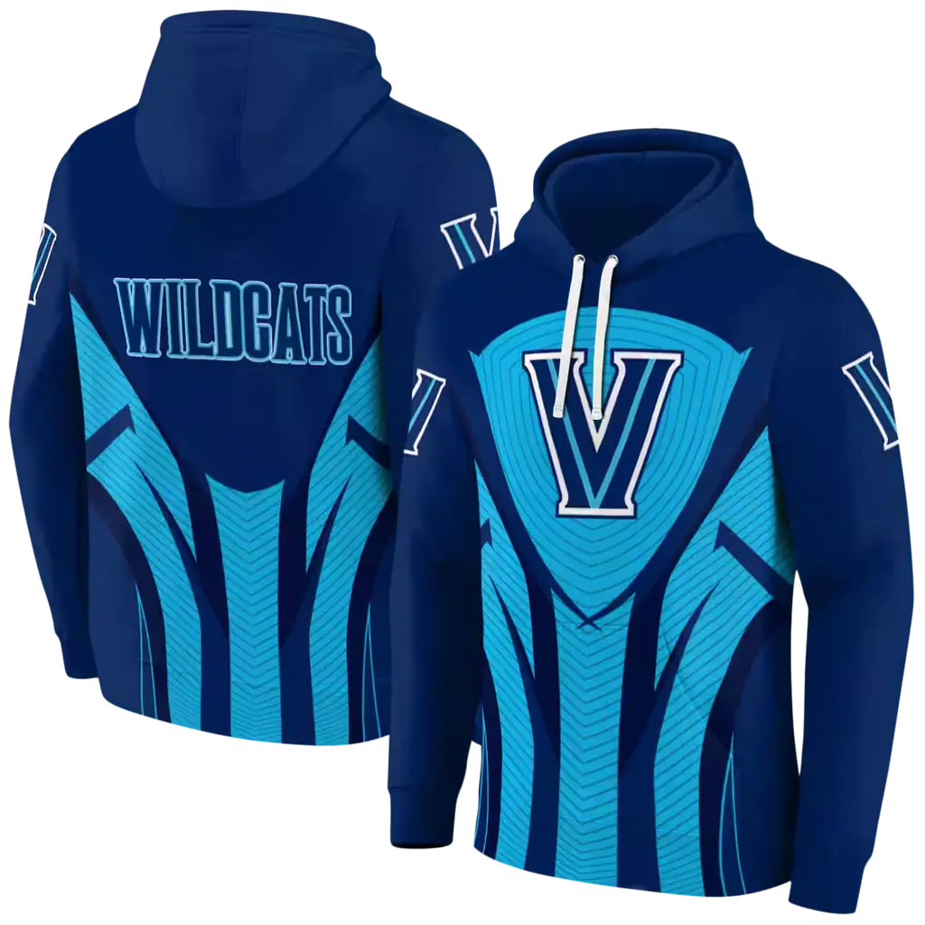 villanova wildcats concentric lines navy black hoodie fashion forward villanova wildcats concentric lines navy black hoodie fashion forward