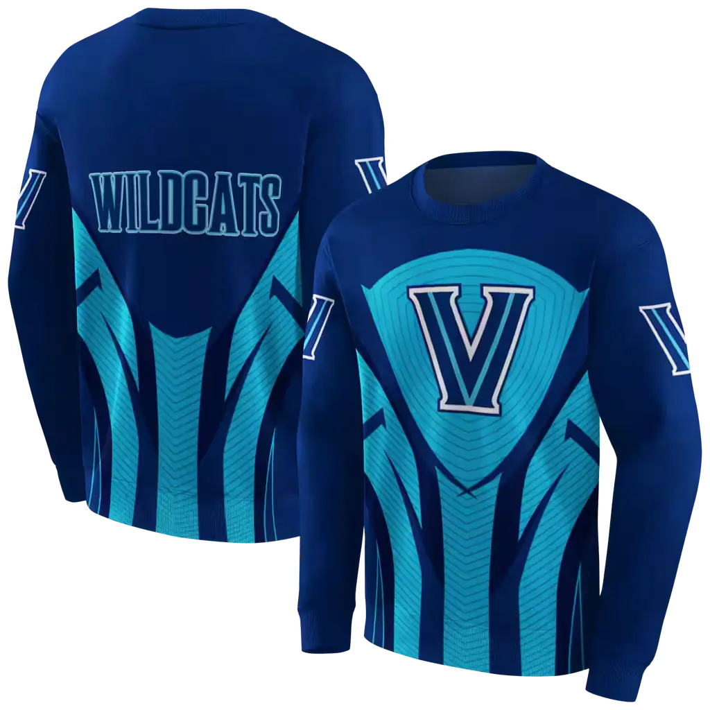 villanova wildcats concentric lines navy black hoodie premium grade villanova wildcats concentric lines navy black hoodie premium grade