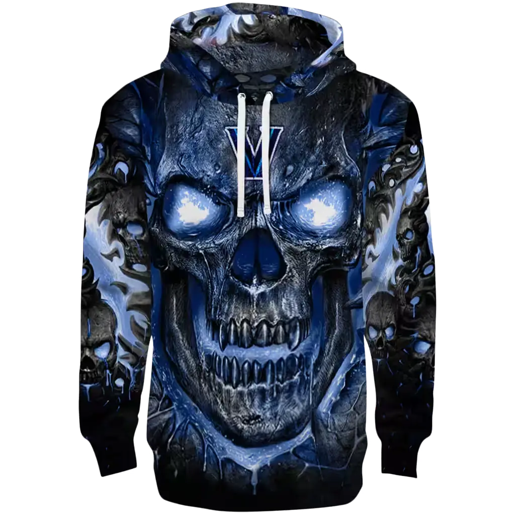 villanova wildcats demonic skull navy black hoodie best selling villanova wildcats demonic skull navy black hoodie best selling