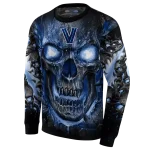 villanova wildcats demonic skull navy black hoodie best selling
