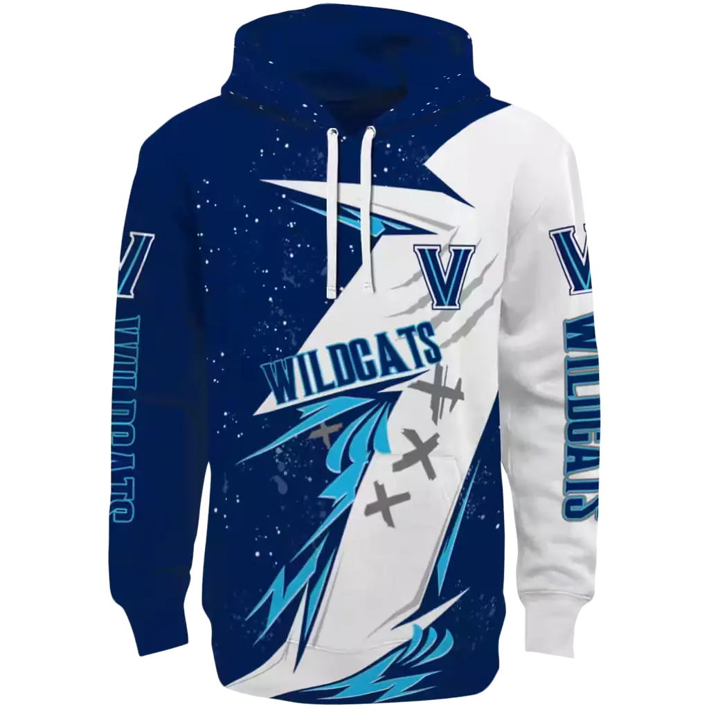 villanova wildcats dynamic slash navy white hoodie best selling villanova wildcats dynamic slash navy white hoodie best selling