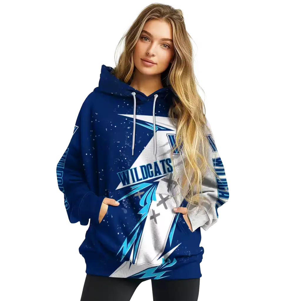 villanova wildcats dynamic slash navy white hoodie high quality villanova wildcats dynamic slash navy white hoodie high quality