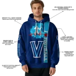 villanova wildcats football heartbeat navy hoodie best selling