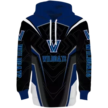 villanova wildcats futuristic pattern navy black hoodie best selling