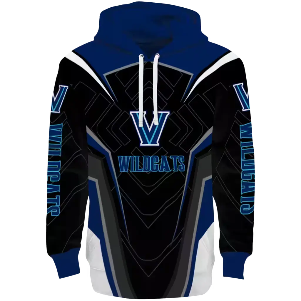 villanova wildcats futuristic pattern navy black hoodie best selling villanova wildcats futuristic pattern navy black hoodie best selling