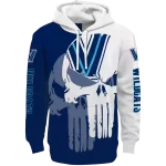 villanova wildcats graphic punisher navy white hoodie best selling