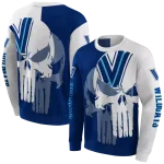 villanova wildcats graphic punisher navy white hoodie best selling