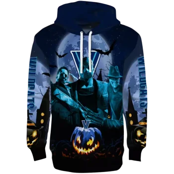 villanova wildcats halloween vibes navy black hoodie best selling