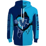 villanova wildcats heartbeat graphic navy hoodie best selling
