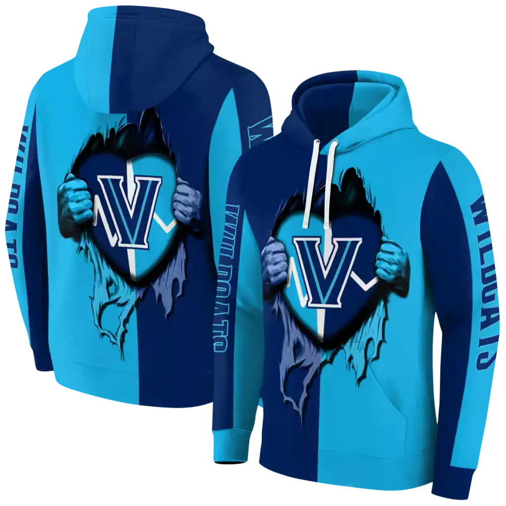 villanova wildcats heartbeat graphic navy hoodie fashion forward villanova wildcats heartbeat graphic navy hoodie fashion forward
