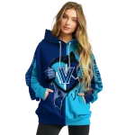 villanova wildcats heartbeat graphic navy hoodie best selling