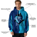 villanova wildcats heartbeat graphic navy hoodie best selling