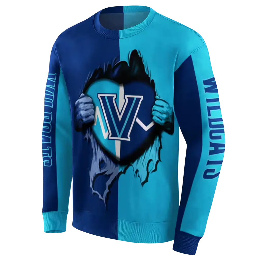 villanova wildcats heartbeat graphic navy hoodie new arrival villanova wildcats heartbeat graphic navy hoodie new arrival