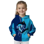 villanova wildcats heartbeat graphic navy hoodie best selling