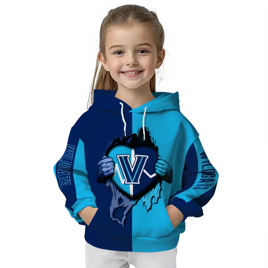 villanova wildcats heartbeat graphic navy hoodie top rated villanova wildcats heartbeat graphic navy hoodie top rated
