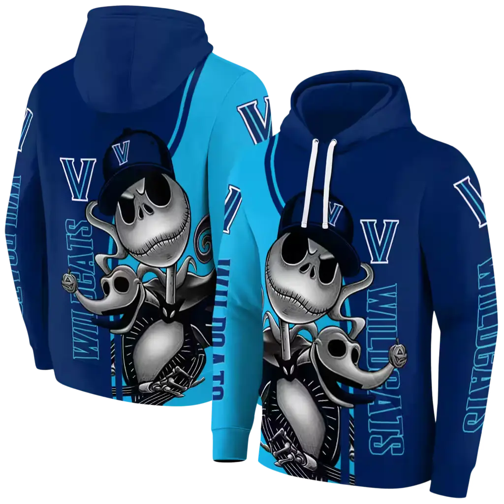 villanova wildcats jack skellington navy hoodie fashion forward villanova wildcats jack skellington navy hoodie fashion forward