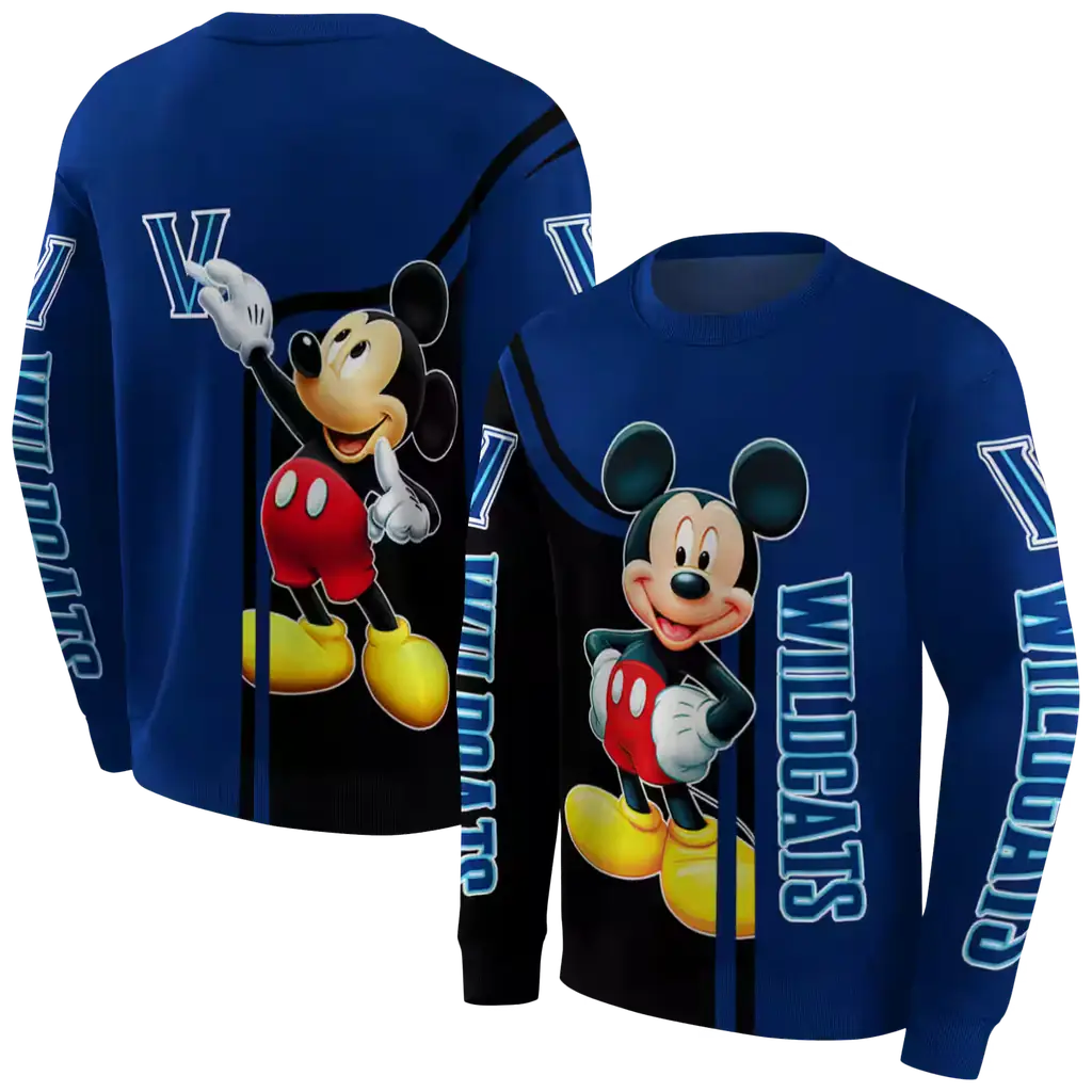 villanova wildcats mickey mouse navy black hoodie premium grade villanova wildcats mickey mouse navy black hoodie premium grade