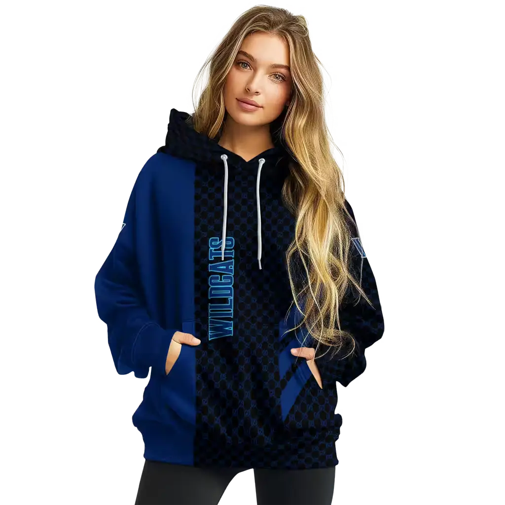 villanova wildcats monogram pattern navy hoodie high quality villanova wildcats monogram pattern navy hoodie high quality
