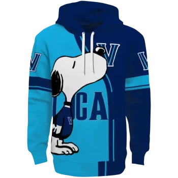 villanova wildcats playful snoopy navy hoodie best selling
