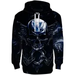 villanova wildcats skull artwork navy black hoodie best selling