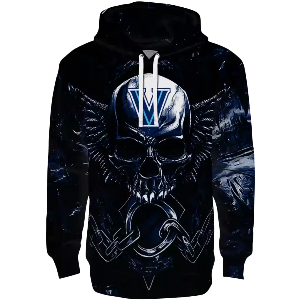 villanova wildcats skull artwork navy black hoodie best selling villanova wildcats skull artwork navy black hoodie best selling