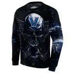 villanova wildcats skull artwork navy black hoodie best selling