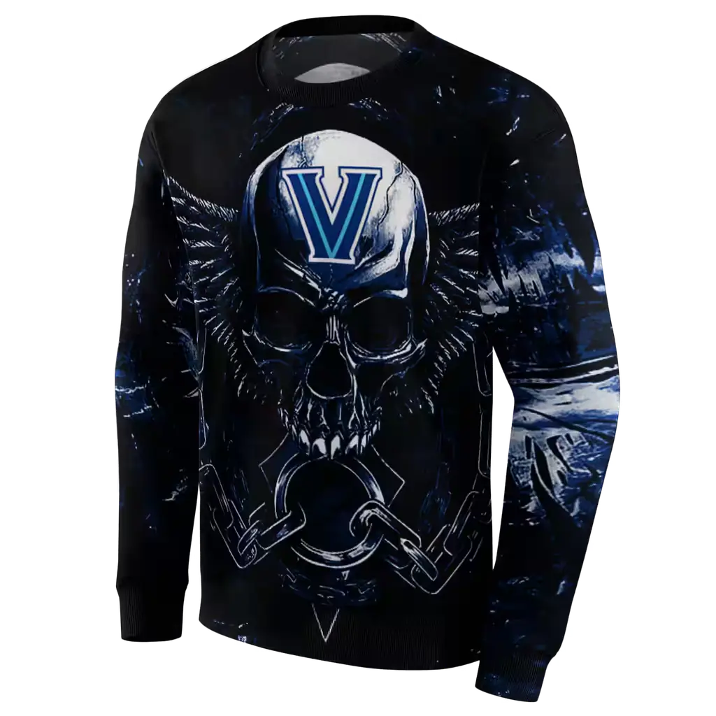 villanova wildcats skull artwork navy black hoodie new arrival villanova wildcats skull artwork navy black hoodie new arrival