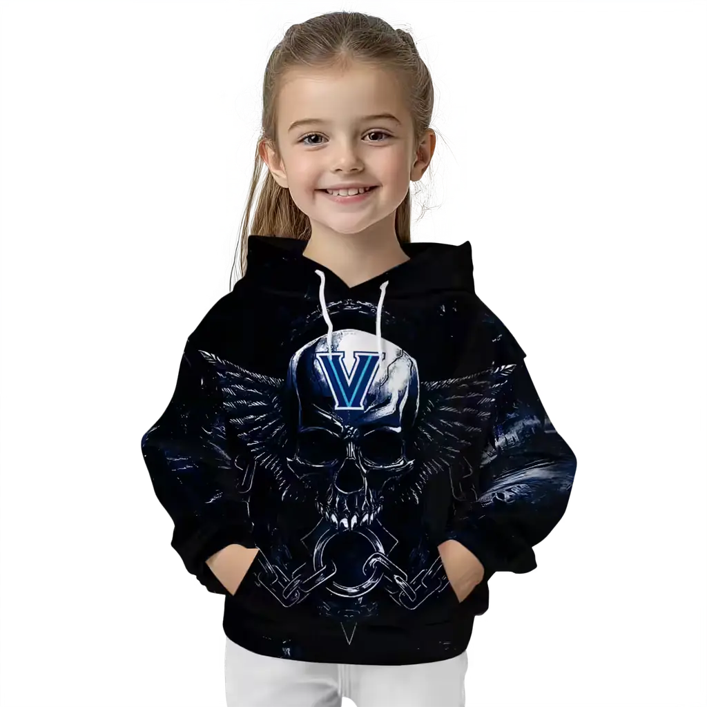 villanova wildcats skull artwork navy black hoodie top rated villanova wildcats skull artwork navy black hoodie top rated