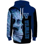 villanova wildcats skull motif navy black hoodie best selling