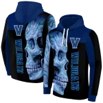 villanova wildcats skull motif navy black hoodie best selling