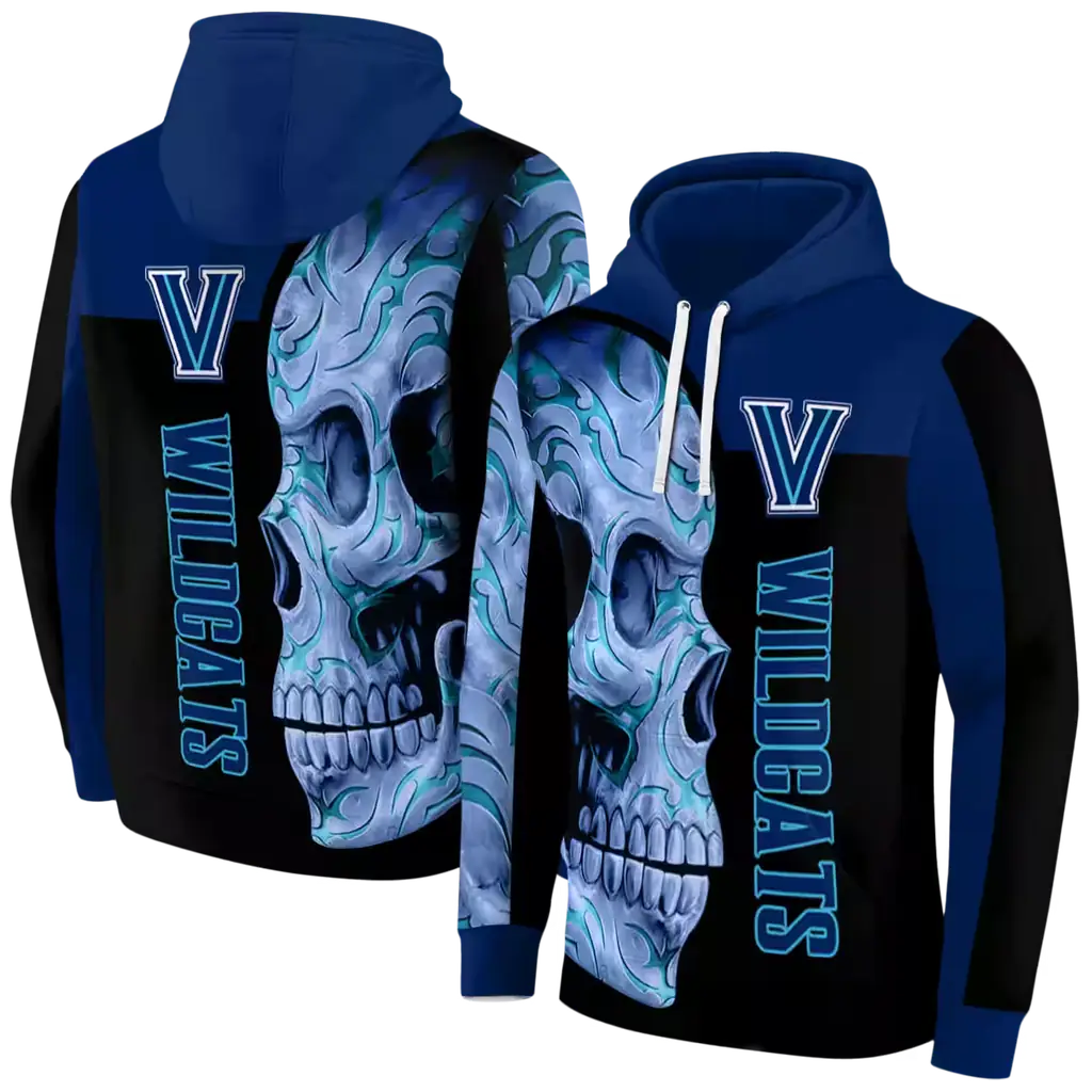villanova wildcats skull motif navy black hoodie fashion forward villanova wildcats skull motif navy black hoodie fashion forward