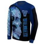 villanova wildcats skull motif navy black hoodie best selling