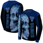 villanova wildcats skull motif navy black hoodie best selling