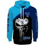 villanova wildcats skull punisher light blue black hoodie best selling