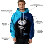 villanova wildcats skull punisher light blue black hoodie best selling