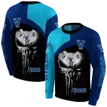 villanova wildcats skull punisher light blue black hoodie best selling
