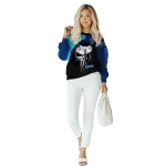 villanova wildcats skull punisher light blue black hoodie best selling