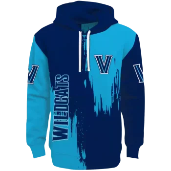 villanova wildcats splatter effect navy hoodie best selling