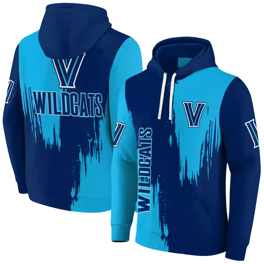 villanova wildcats splatter effect navy hoodie fashion forward villanova wildcats splatter effect navy hoodie fashion forward