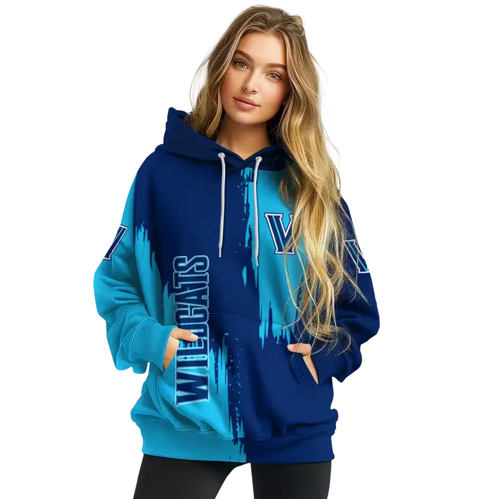 villanova wildcats splatter effect navy hoodie high quality villanova wildcats splatter effect navy hoodie high quality