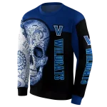 villanova wildcats sugar skull navy black hoodie best selling
