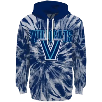 villanova wildcats tie dye pattern navy hoodie best selling